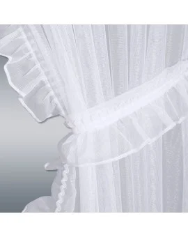 Raffgardine Manja mit Rüsche Raffhalter Detailbild
