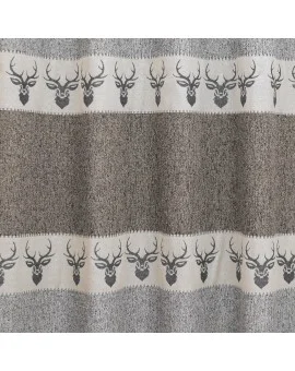 Hochwertige Meterware Alpin Hirsch braun Stoffmuster
