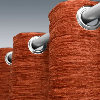 Thermo-Chenille Ösenschal Flóki Terra Thermo-Wärmevorhang