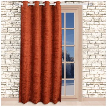 Thermo-Chenille Ösenschal Flóki Terra Detailansicht Ösen