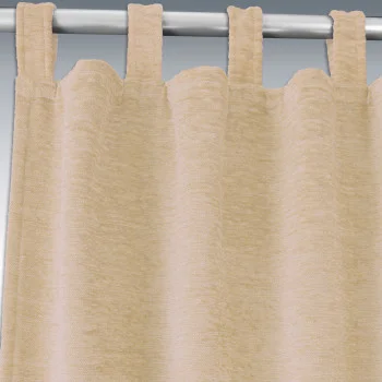 Thermo-Chenille Schlaufenschal Flóki Beige Detailansicht Schlaufen