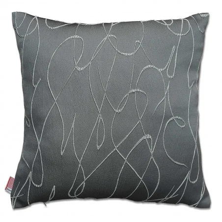 Kissen Joran in grau 40 x 40 cm mit Effektstickerei