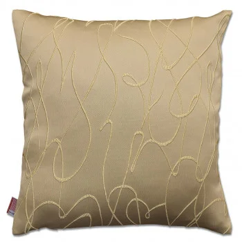 Kissen Joran in beige 40 x 40 cm mit Effektstickerei