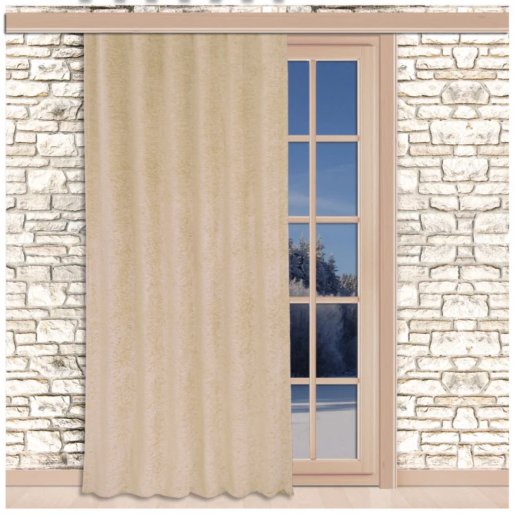 Thermo-Chenille Reihbandschal Flóki Beige Thermo-Wärmevorhang