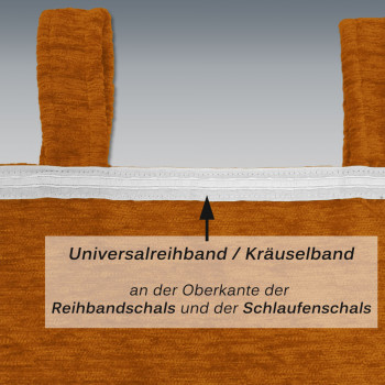 Thermo-Chenille Reihbandschal Gold Flóki Rückseite mit Reihband
