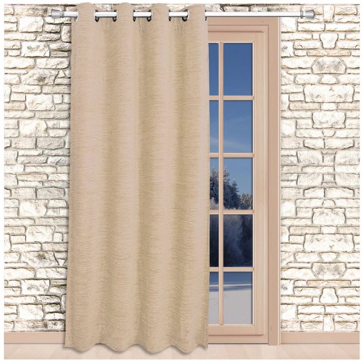 Thermo-Chenille Ösenschal Flóki Beige Thermo-Wärmevorhang