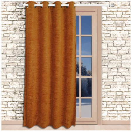Thermo-Chenille Ösenschal Flóki Gold Thermo-Wärmevorhang