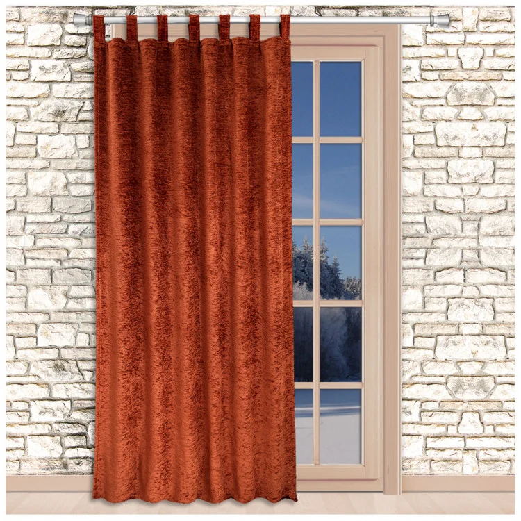 Thermo-Chenille Schlaufenschal Flóki Terra Thermo-Wärmevorhang