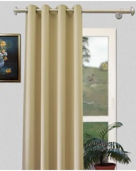 Verdunklungsgardine „Sunout“ Verdunklungsvorhang Ösenschal Beige