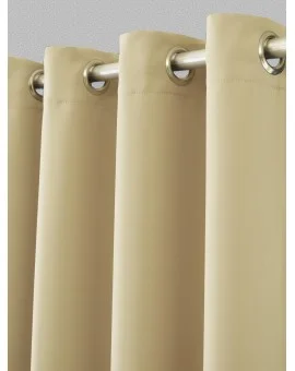 Verdunklungsgardine „Sunout“ Verdunklungsvorhang Ösenschal Beige