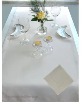 Tischläufer Lavina Beige 50 x 140 cm