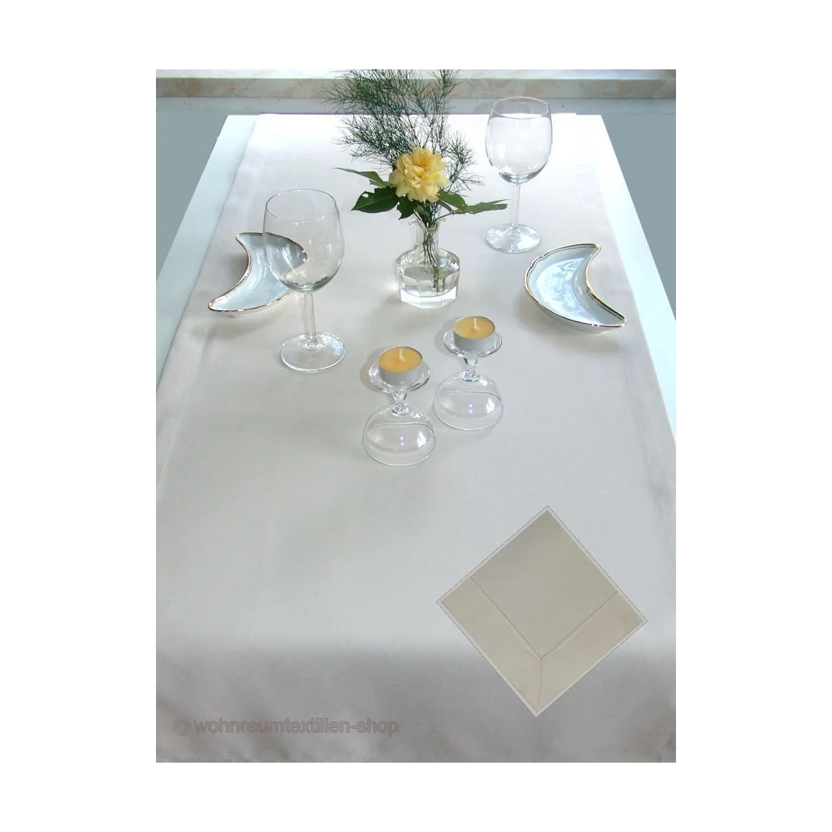 Tischläufer Lavina Beige 50 x 140 cm
