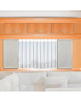 Caravan-Flächenvorhang Nemo | Höhe nach Maß grau glossy
