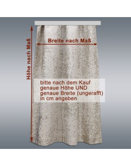 Wohnmobil-Vorhang LUCA beige mit Maßen