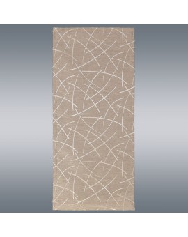 Flächengardine Talisa braun-beige Musterbild mit Glanz-Effekten