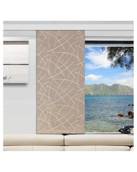 Fächenvorhang Talisa taupe Dekobeispiel