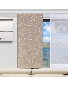 Deko-Paneele Talisa taupe an der Scheibe dekoriert