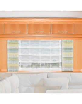 Raffrollo Raffstore „Mailin“ sekt | Fertiggardine für Caravan Wohnwagen