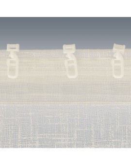 Caravan Schiebegardine Ronja sekt - Rückseite mit Ansicht eines Tunnelbandes mit Häckchen