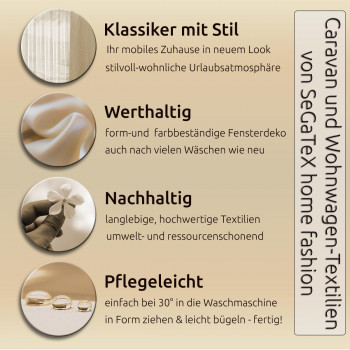 Caravan-Store Sophie mit Flauschband