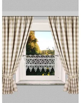 Raffhalter "Karo mit Edelweiß" beige-weiß 2er-Set passend zur Serie Karo mit Edelweiß in Beige
