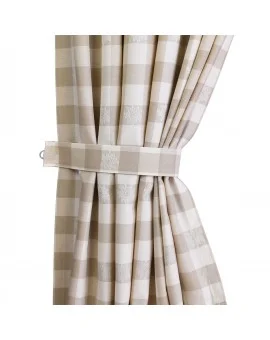 Raffhalter "Karo mit Edelweiß" beige-weiß 2er-Set passend zur Serie Karo mit Edelweiß in Beige