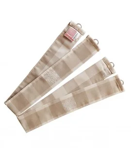 Raffhalter "Karo mit Edelweiß" beige-weiß 2er-Set passend zur Serie Karo mit Edelweiß in Beige