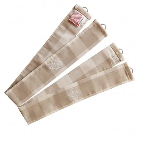 Raffhalter "Karo mit Edelweiß" beige-weiß 2er-Set passend zur Serie Karo mit Edelweiß in Beige