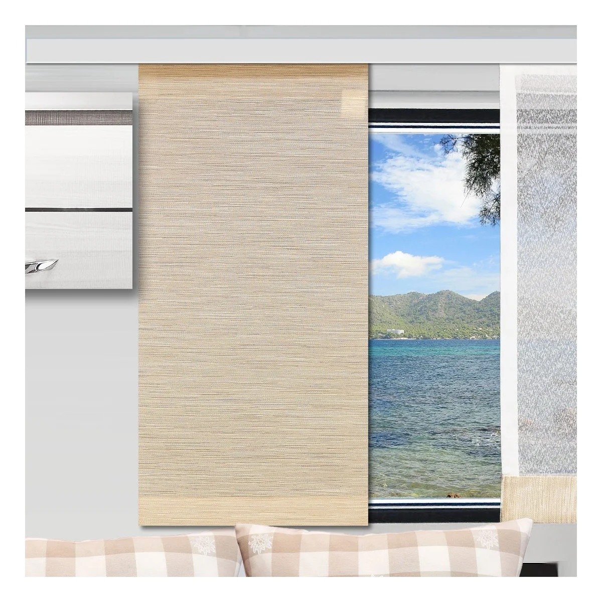 Caravan-Flächenvorhang Marian beige | Höhe nach Maß