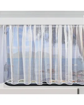 Wohnwagen-Caravan-Store JUNA Organza-Gardine Wunschhöhe 60-80cm (bitte angeben)