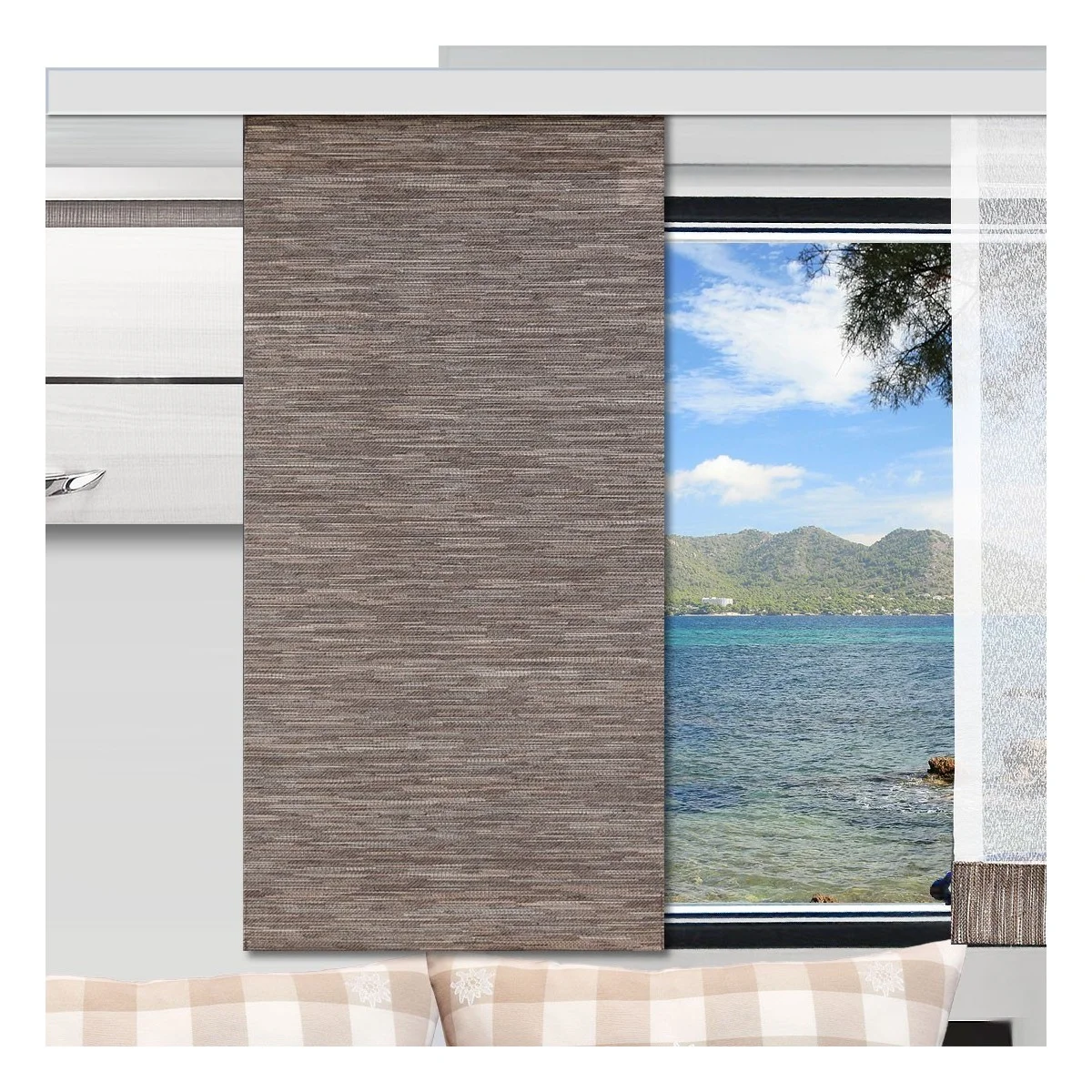 Caravan-Flächenvorhang Marian beige | Höhe nach Maß