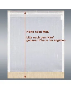 Flächengardine Wohnwagenstore Annik weiß-beige Caravan-Gardine Hoehe nach Maß