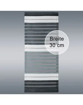 Flächengardine „Aiko“ grau gestreift für Caravan Wohnwagenvorhang Beispiel Breite 30cm