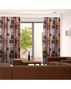 Dekoschal modern Coventry braun Reihband Dekobeispiel