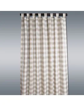 Landhaus-Schlaufenschal Karo mit Edelweiß beige Einzeldarstellung