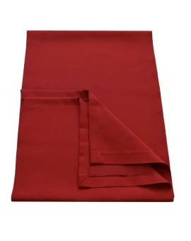 Landhaus-Tischdecke Hetty Rot uni