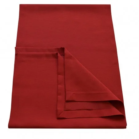 Landhaus-Tischdecke Hetty Rot uni