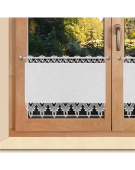 Scheibenhänger Landhaus-Stil "Rebecca" mit Spitzenkante aus Plauener Spitze