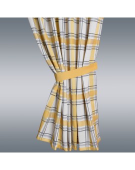 Sitzkissen Hetty Gelb uni komplett Muster mit Schal