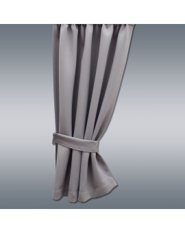 Wohnmobil-Vorhang Mattis grau mit Raffhalter