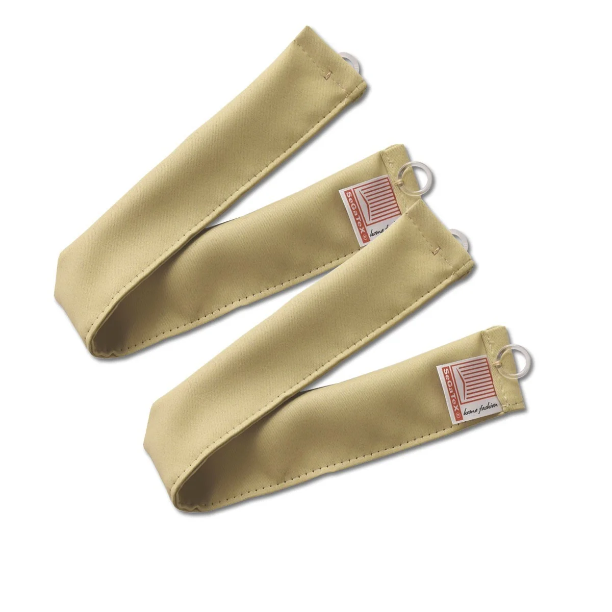 Raffhalter zu Wohnmobil-Vorhang Mattis beige - Set (2er-Pack) weißer Hintergrund