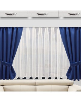 Raffhalter zu Wohnmobil-Vorhang Mattis blau - Set (2er-Pack) mit Store Biella