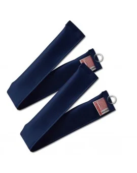 Raffhalter zu Wohnmobil-Vorhang Mattis blau - Set (2er-Pack) weißer Hintergrund