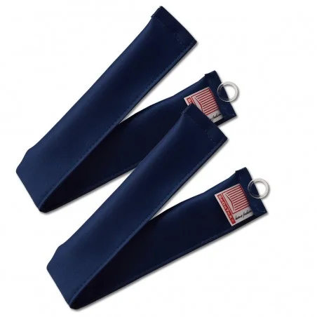 Raffhalter zu Wohnmobil-Vorhang Mattis blau - Set (2er-Pack) weißer Hintergrund