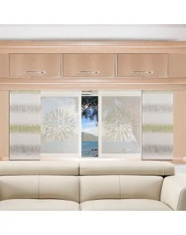 Caravan-Flächenvorhang Nevio Beige-Grün mit Poesie