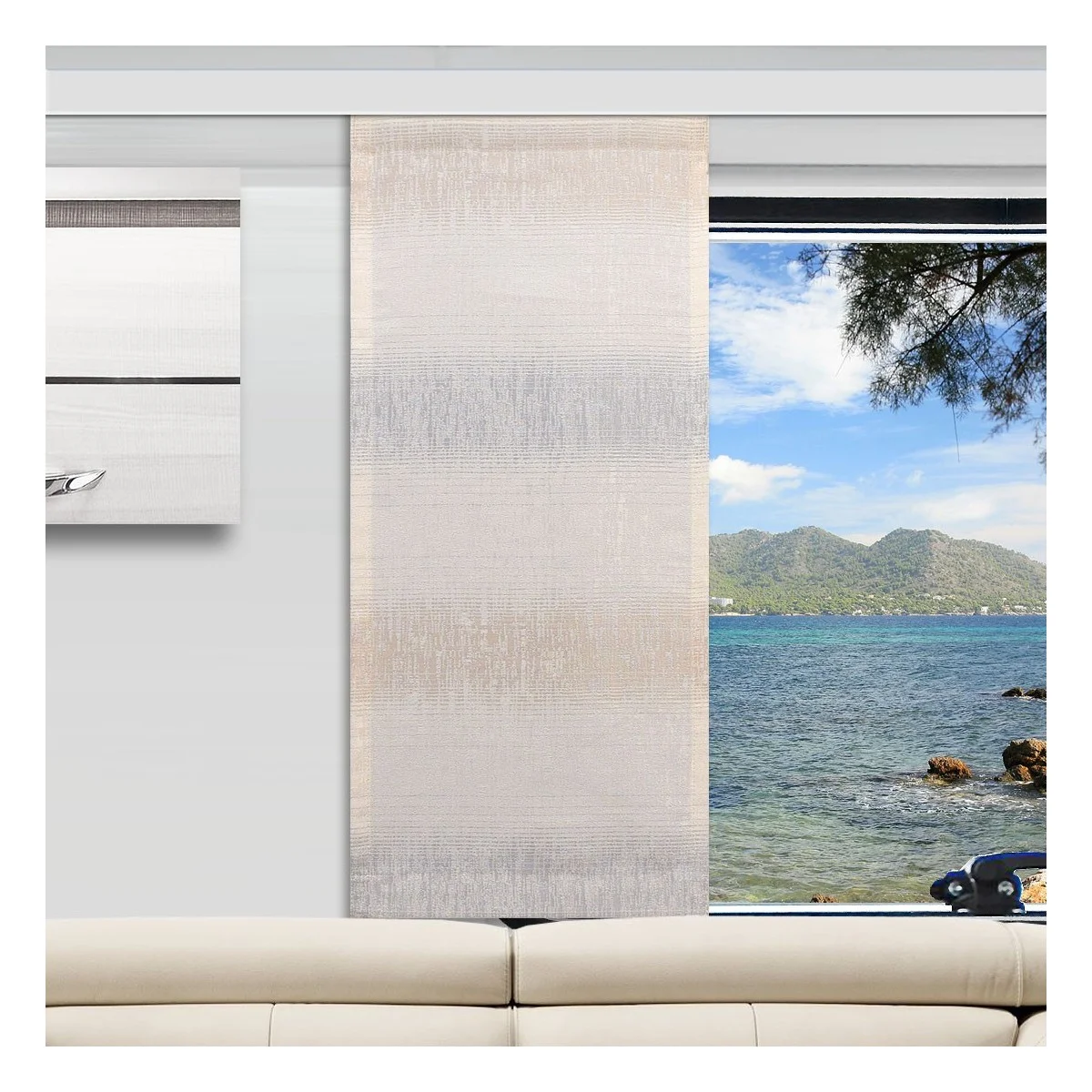 Caravan-Flächenvorhang Nevio Grau-Beige