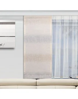 Caravan-Flächenvorhang Nevio Grau-Beige mit Store Mailin