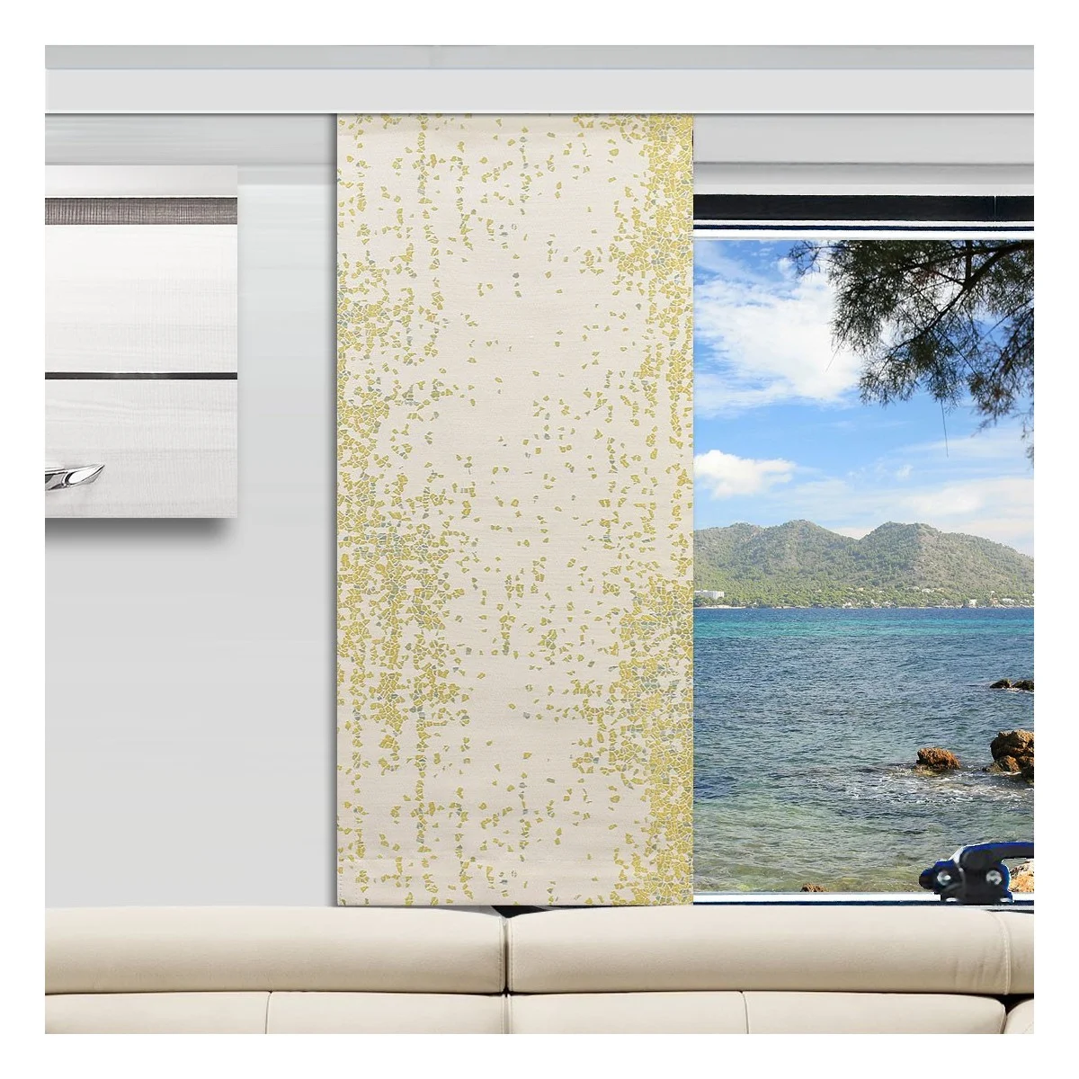Caravan-Flächenvorhang Luca Grün-Beige