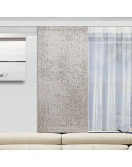Caravan-Flächenvorhang Luca Beige-Braun Beispiel mit Store