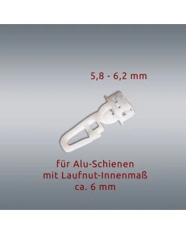 100 Stck. SeGaTeX Gardi-Klick Klickgleiter für Aluschiene 521 mit Maß